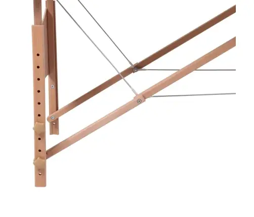 Masāžas Galds, Saliekams, 2 Daļas, Koka Rāmis, Krēmbalts Vidaxl