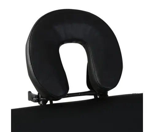 Masāžas Galds, Saliekams, 3 Daļas, Koka Rāmis, Melns Vidaxl