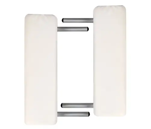 Kreemvalge Kokkupandav Massaažilaud Alumiiniumraamiga 3-Tsooniline