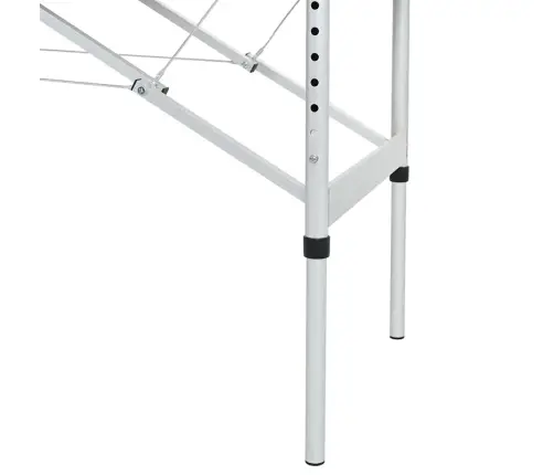 Saliekams Masāžas Galds Bēšs 4 Zonas Alumīnija Rāmis