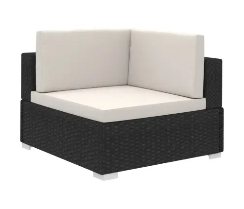 Sodo Poilsio Baldų Komplektas Su Pag., 12D., Juod. Sp., Polir.