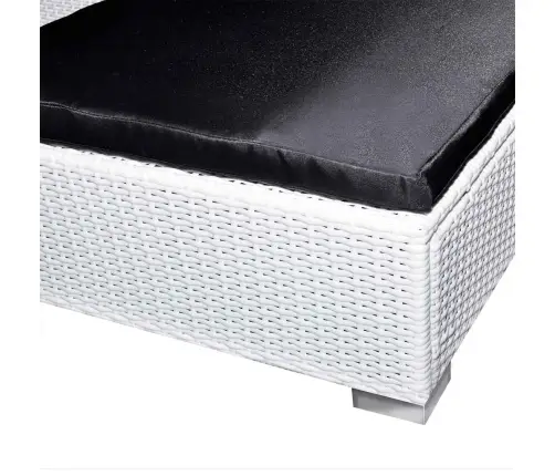 8-Osaline Aiamööblikomplekt Patjadega, Polürotang, Valge