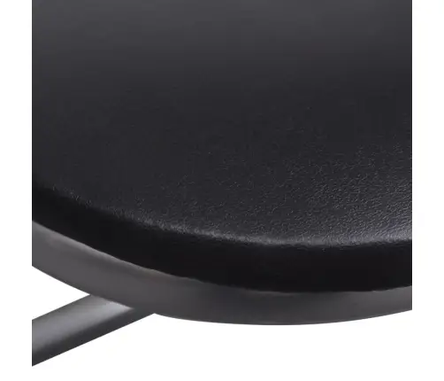 Virtuves Krēsli, Saliekami, 2 Gab., Melna Mākslīgā Āda, Tērauds Vidaxl