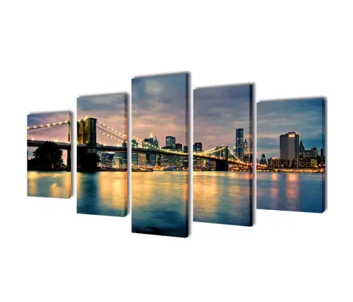 Modulārā Foto Glezna Bruklinas Tilts 200 X 100 Cm