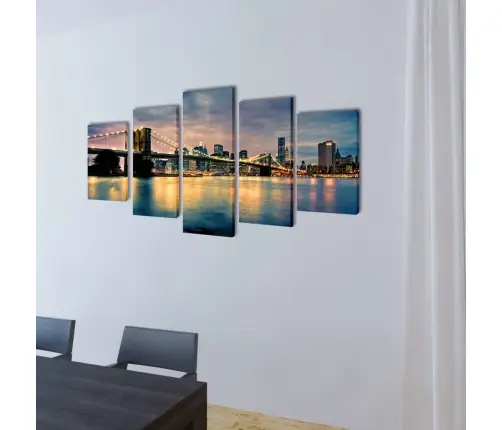 Modulārā Foto Glezna Bruklinas Tilts 200 X 100 Cm
