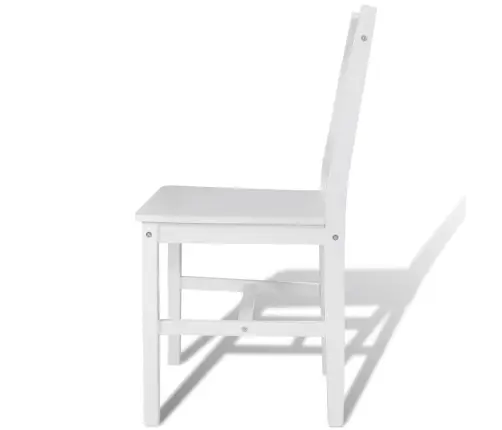 Virtuves Krēsli, 2 Gab., Balti, Priedes Koks Vidaxl