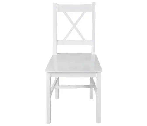 Söögitoolid 4 Tk, Valge, Männipuit