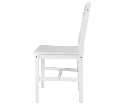 Söögitoolid 4 Tk, Valge, Männipuit