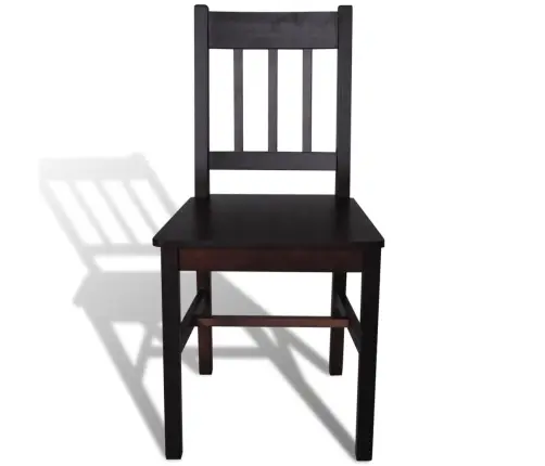 Söögitoolid 4 Tk, Tumepruun, Männipuit