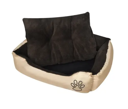 Suņu Gulta Ar Polsterētu Spilvenu, Silta, L Izmērs Vidaxl