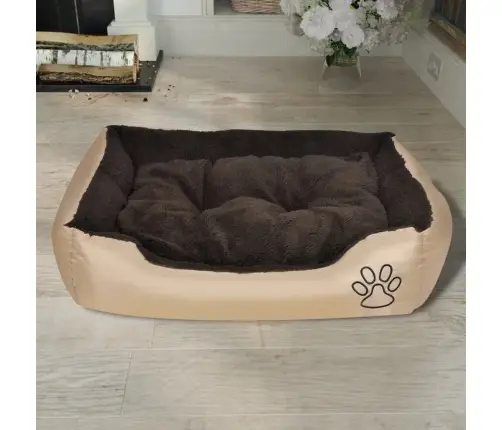 Suņu Gulta Ar Polsterētu Spilvenu, Silta, L Izmērs Vidaxl