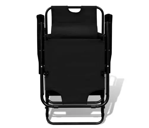 Dārza Krēsls Melna Audums Vidaxl