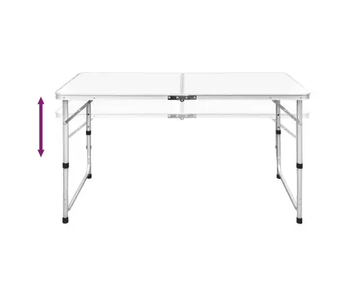 Sulankstomas Stovyklavimo Stalas, 120X60cm Aliuminis