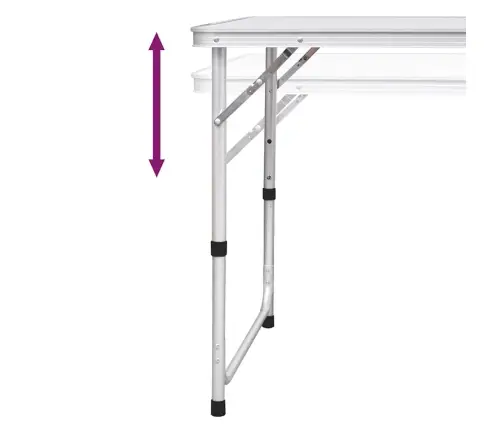 Sulankstomas Stovyklavimo Stalas, 120X60cm Aliuminis