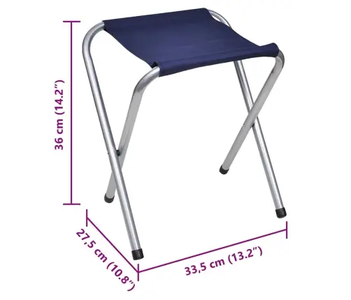 Kokkupandav Matkalaud 4 Taburetiga, Reguleeritav, 120X60 Cm