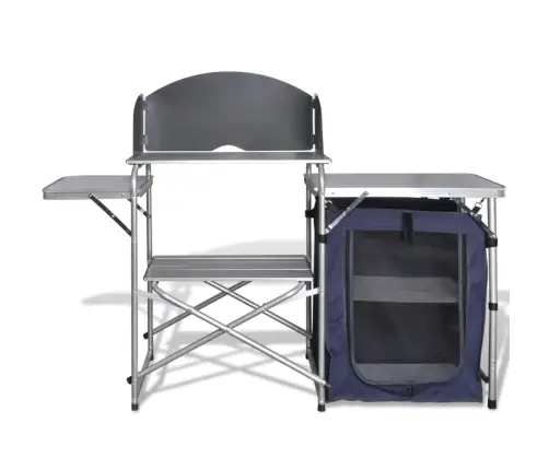 Stovyklavimo Virtuvės Komplektas Su Uždanga Nuo Vėjo, Aliuminis