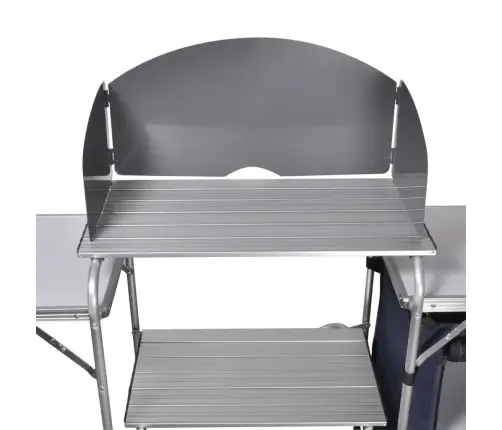 Stovyklavimo Virtuvės Komplektas Su Uždanga Nuo Vėjo, Aliuminis