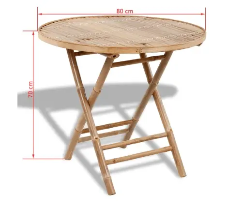 5-Daļīgs Dārza Mēbeļu Komplekts, Saliekams, Bambuss Vidaxl