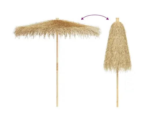 Bambusest Päikesevari 270 Cm Banaanilehtedest Katus