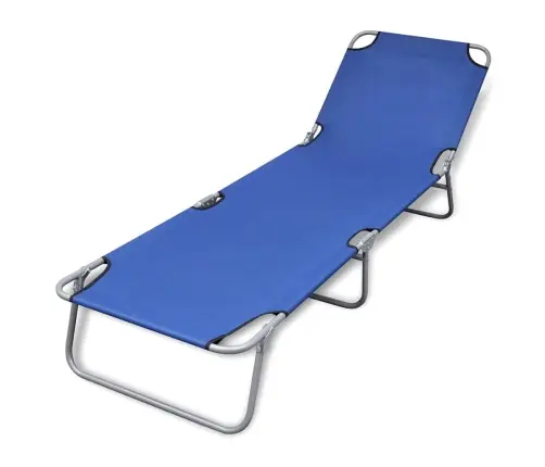 Sulankstomas Saulės Gultas, Plienas, Mėlynos Sp. Sulankstomas Saulės Gultas, Plienas, Mėlynos Sp.