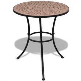 Bistro Galds, 60 Cm, Sarkanbrūna Mozaīka Vidaxl