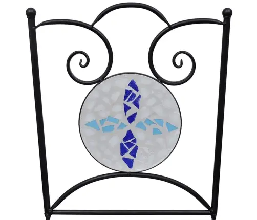 Saliekami Bistro Krēsli, 2 Gab., Keramika, Zili Un Balti Vidaxl