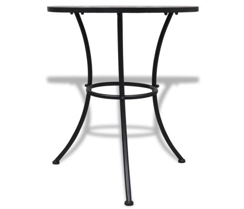 Bistro Galds, 60 Cm, Sarkanbrūna Un Balta Mozaīka Vidaxl