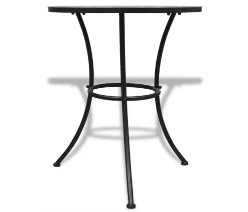 Bistro Galds, 60 Cm, Sarkanbrūna Un Balta Mozaīka Vidaxl