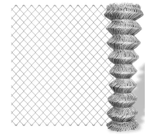 Stiepļu Žogs, Cinkots Tērauds, 15X1,25 M, Sudraba Krāsā Vidaxl