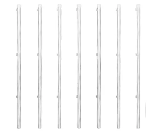 Võrkaed Postidega, Tsingitud Teras, 15 X 1 M, Hõbedane