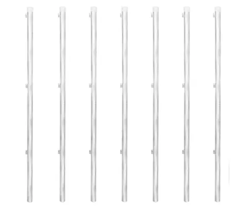 Stiepļu Žogs, Stabi, Cinkots Tērauds, 15X1,25 M, Sudraba Krāsā Vidaxl