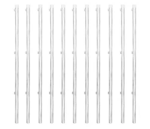 Stiepļu Žogs, Stabi, Cinkots Tērauds, 25X0,8 M, Sudraba Krāsā Vidaxl