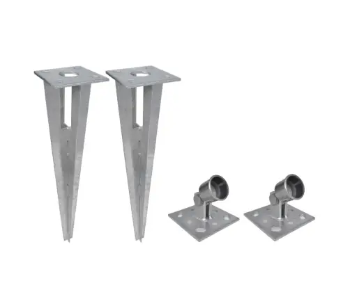 Stiepļu Žogs Ar Stabiem, Mietiņiem, Cinkots Tērauds, 15X0,8 M Vidaxl