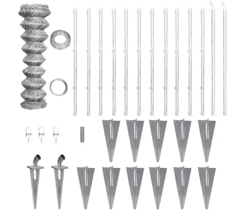 Võrkaed Postide Ja Vaiadega, Tsingitud Teras, 25 X 0,8 M