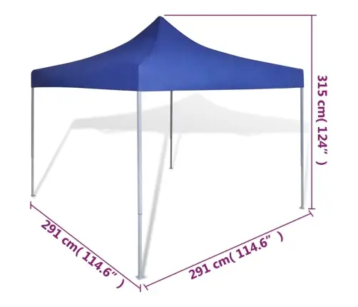 Saliekama Telts, 3X3 M, Zila Vidaxl