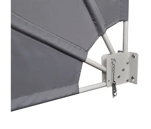 Sulankstoma Šoninė Balkono Markizė, Pilka, 140X140Cm