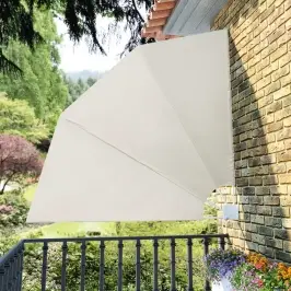 Saliekama Balkona Sānu Markīze, Krēmkrāsā, 210X210 Cm Vidaxl