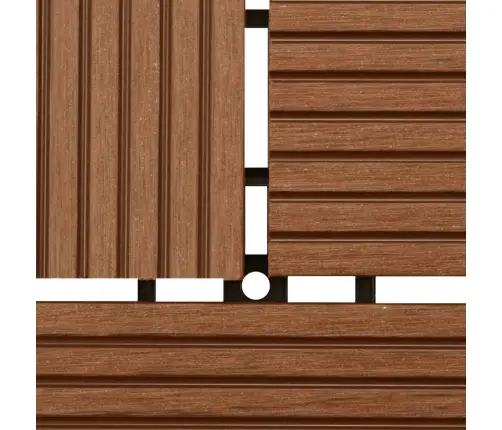 Wpc Flīzes Terasēm 30X30Cm 11 Gab -1M² Brūnas