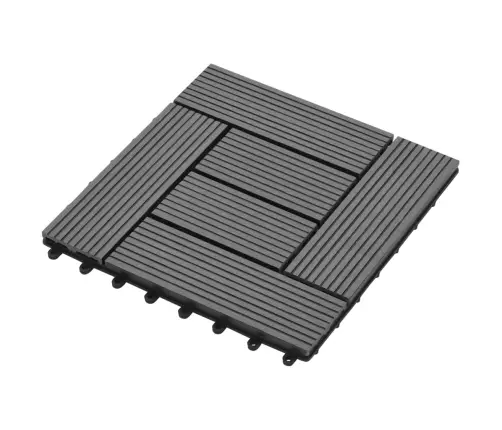 Wpc Flīzes Terasēm 30X30Cm 11 Gab - 1M² Pelēkā Krāsā