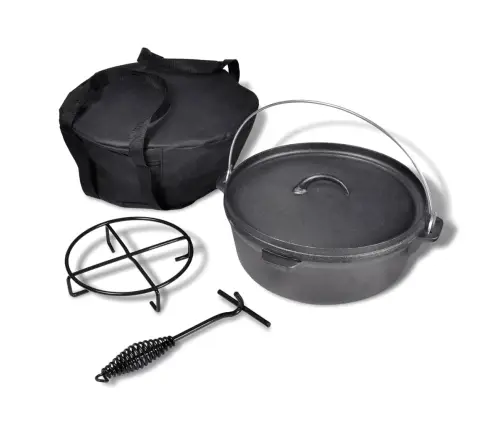 Ugunskura Čuguna Katls 5,6 L Ar Piederumiem