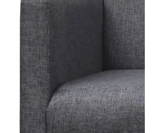 Sols Ar Atzveltni, Auduma Apdare, Tumši Pelēks  Vidaxl