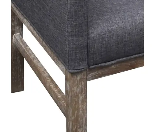 Sols Ar Atzveltni, Auduma Apdare, Tumši Pelēks  Vidaxl