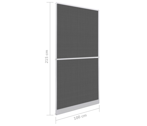 Kukaiņu Siets Durvīm, Ar Eņģēm, 100X215 Cm, Balts Vidaxl