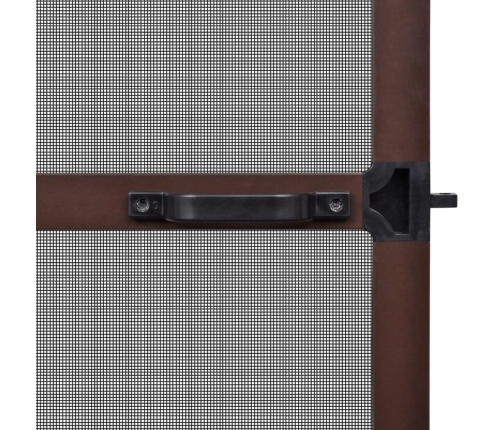 Kukaiņu Siets Durvīm, Ar Eņģēm, 100X215 Cm, Brūns Vidaxl