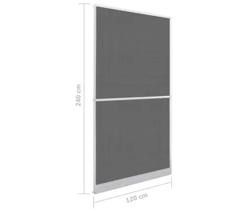 Valge Hingedega Putukavõrk Ustele, 120 X 240 Cm