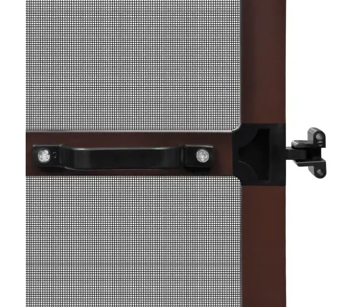 Kukaiņu Siets Durvīm, Ar Eņģēm, 120X240 Cm, Brūns Vidaxl