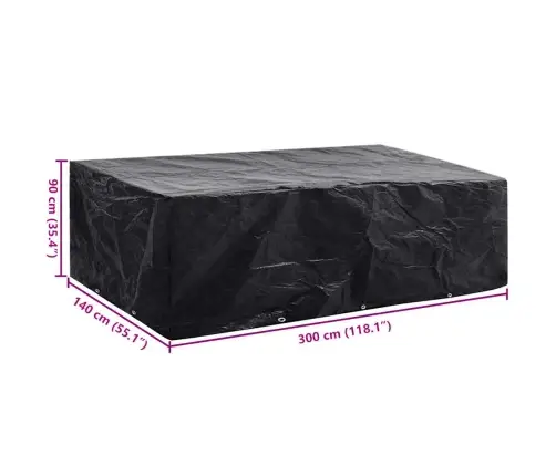 Dārza Mēbeļu Pārvalks, 8 Gredzeni, 300X140X90 Cm Vidaxl