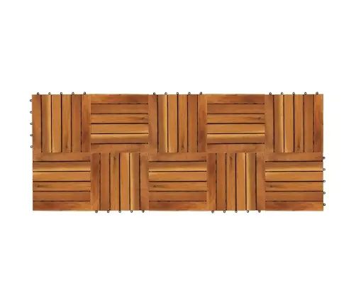 Terases Flīzes, 10 Gab., 30X30 Cm, Akācijas Koks  Vidaxl