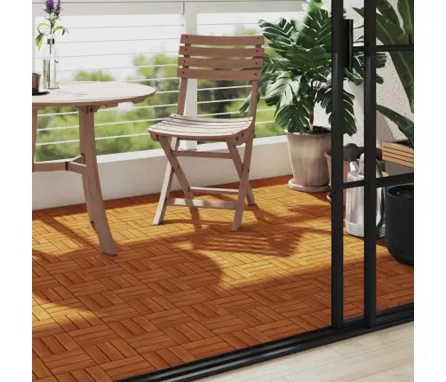 Terases Flīzes, 10 Gab., 30X30 Cm, Akācijas Koks Vidaxl