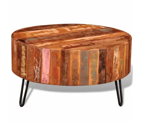 Ümmargune Kohvilaud Taastatud Puidust